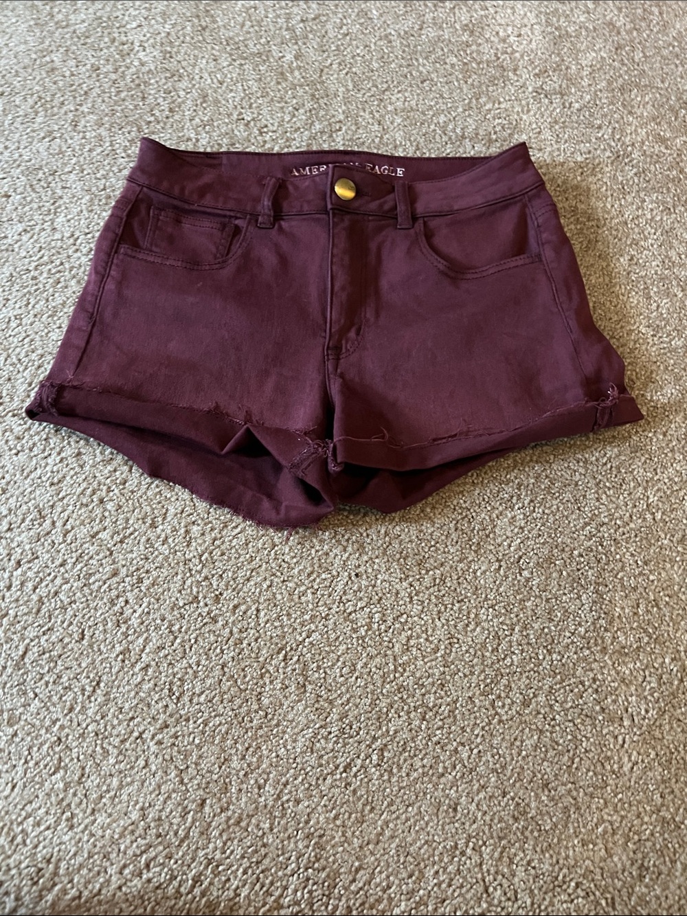 American Eagle Outfitters Burgundy Women’s Denim Shorts